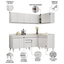 Ver imagem 3 de Armário de Cozinha Modulado de Canto 6 Peças Cp29 Balcão com Tampo Branco - Lumil Lumil Móveis