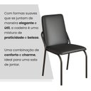 Ver imagem 6 de Kit 6 Cadeiras para Sala de Jantar Malibu Preto