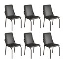 Ver imagem 1 de Kit 6 Cadeiras para Sala de Jantar Malibu Preto