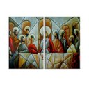 Ver imagem 1 de Kit 2 Telas Decorativas Santa Ceia Mosaico Médio