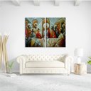 Ver imagem 2 de Kit 2 Telas Decorativas Santa Ceia Mosaico Médio