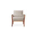 Ver imagem 2 de Poltrona Decorativa Linho Bege Claro Lua