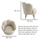 Ver imagem 3 de Poltrona Decorativa Organica Flora Pes Ferro Courino Tcs 725 Moll