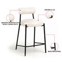 Ver imagem 3 de Banqueta Cozinha Alta com Encosto Kit 3 Industrial Preto Londres PU Facto D03 - D'Rossi