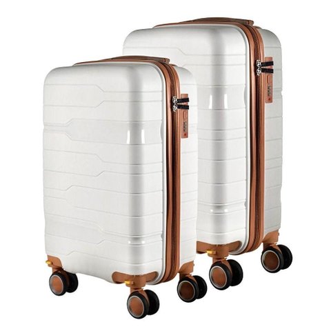 Kit Mala 23kg + Mala 10kg Polipropileno Inquebrável Branca