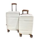 Ver imagem 3 de Kit Mala 23kg + Mala 10kg Polipropileno Inquebrável Branca