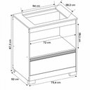 Ver imagem 4 de Armário de Cozinha para Cooktop Mari 1 Gaveta Freijó Trend/branco New - Pnr Móveis