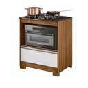 Ver imagem 2 de Armário de Cozinha para Cooktop Mari 1 Gaveta Freijó Trend/branco New - Pnr Móveis