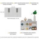 Ver imagem 4 de Aparador Buffet 4 Portas Viena Branco/preto