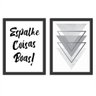 Kit 2 Quadros Decorativos Espalhe Coisas Boas Preto - Médio - 1