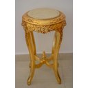 Ver imagem 2 de Mesa Auxiliar Clássica Luis XV Tp Mármore Folheada a Ouro