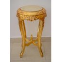 Ver imagem 3 de Mesa Auxiliar Clássica Luis XV Tp Mármore Folheada a Ouro