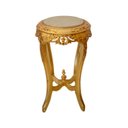 Ver imagem 1 de Mesa Auxiliar Clássica Luis XV Tp Mármore Folheada a Ouro