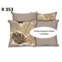 Ver imagem 2 de Capa Almofada Estampada Jacquard Decorativas com Ziper 4 unidades:R353