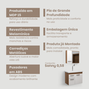 Ver imagem 5 de Gabinete Armario para Banheiro 58cm Sonny com Pia e Espelho Montado Fimap Freijó Branco