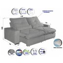 Ver imagem 7 de Sofá 3 Lugares 2,10m Retrátil e Reclinável Átila Bom Pastor