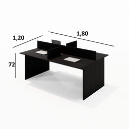Plataforma Trabalho Call Center Escritor 4 Lugares 1.80x1,20 Atacadao Moveis Escritorio - 5