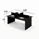 Ver imagem 5 de Plataforma Trabalho Call Center Escritor 4 Lugares 1.80x1,20 Atacadao Moveis Escritorio