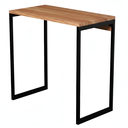 Ver imagem 1 de Escrivaninha Home Office Nexus Estilo Industrial Mesa Retangular Moderna Nature/pé Preto - Lh Móveis