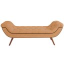 Ver imagem 3 de Puff Recamier Decorativo com Tachas 195 Cm Santorini P05 Bouclê Mostarda - Lyam Decor