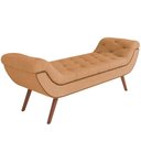 Ver imagem 1 de Puff Recamier Decorativo com Tachas 195 Cm Santorini P05 Bouclê Mostarda - Lyam Decor