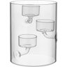 Castiçal 3 Velas Borossilicato 15x12x12cm Transparente - 1