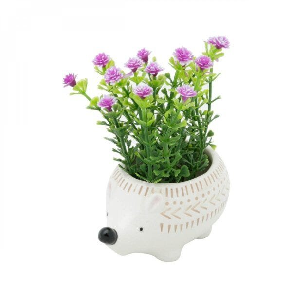 Mini Cachepot em Cerâmica Animals Dots Hedgehog Urban - 3