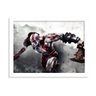 Quadro Decorativo Gamer God Of War Kratos Lâminas de Atena Branco - Grande - 1