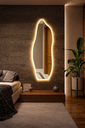 Ver imagem 2 de Espelho Decorativo 80cm com Led Amarelo Quente – Design Moderno e Elegante