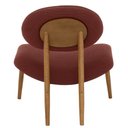 Ver mais imagens de Poltrona Decorativa Yves Base Madeira Castanho Linho Marsala - Nexta Casa