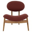 Ver imagem 6 de Poltrona Decorativa Yves Base Madeira Castanho Linho Marsala - Nexta Casa