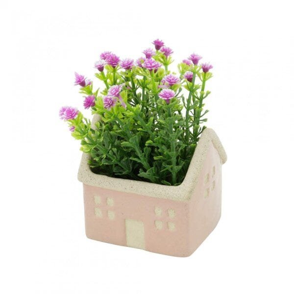 Mini Cachepot em Porcelana Open Ceiling House Urban - 2
