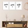 Kit 3 Quadros Decorativos Home Sweet Home Branco - Grande - 2