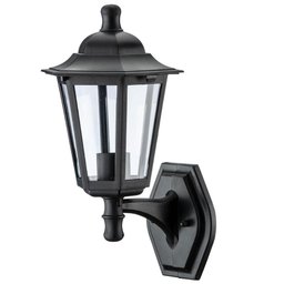 Luminária de Parede Preta Arandela Colonial Externa Lente Transparente Jardim Sacada Entradas - 1