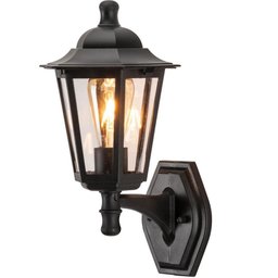 Luminária de Parede Preta Arandela Colonial Externa Lente Transparente Jardim Sacada Entradas - 3