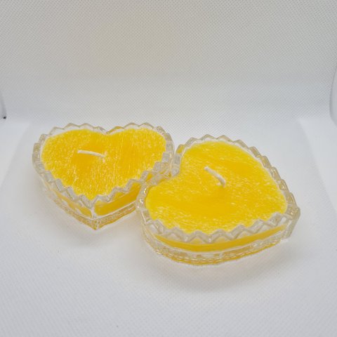 Vela Aromática Porta Joias Coração Parafina Lavanda Francesa