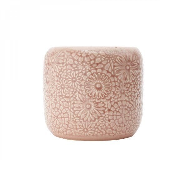 Vaso Decorativo em Cerâmica Embossed Flowers 14,5cmx15,5cm Urban - 4