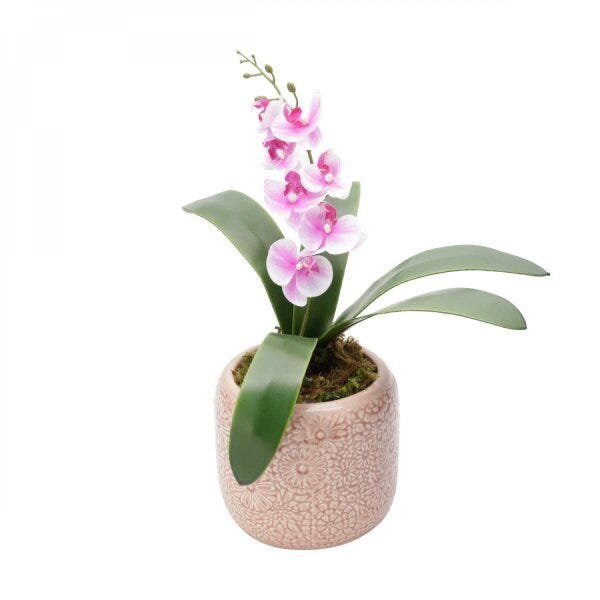 Vaso Decorativo em Cerâmica Embossed Flowers 14,5cmx15,5cm Urban - 2