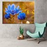 Tela Decorativa Flor Anémona Azul Médio - 2