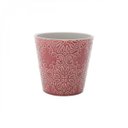 Ver imagem 1 de Vaso Decorativo em Cerâmica Cone Embossed Flowers 13cmx13,5cm Urban