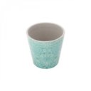 Ver imagem 3 de Vaso Decorativo em Cerâmica Cone Embossed Flowers 13cmx13,5cm Urban