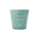 Ver imagem 4 de Vaso Decorativo em Cerâmica Cone Embossed Flowers 13cmx13,5cm Urban