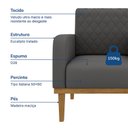 Ver imagem 6 de Poltrona Decorativa Ágata em Veludo Just Time