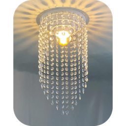 Lustre Pendente Luminária Cristal acrílico de ALTO BRILHO, 17x38. Reflezzo lustres e decoração. - 1