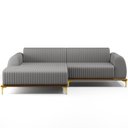 Ver imagem 3 de Sofá 3 Lugares com Chaise Esquerdo Para Sala Molino 245cm D02 Linho Cinza Escuro C-416 - Lyam