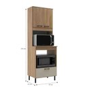 Ver imagem 3 de Kit Forno e Micro C/ Nicho Maysa Oak/dunas Móveis Sul 5406mdu