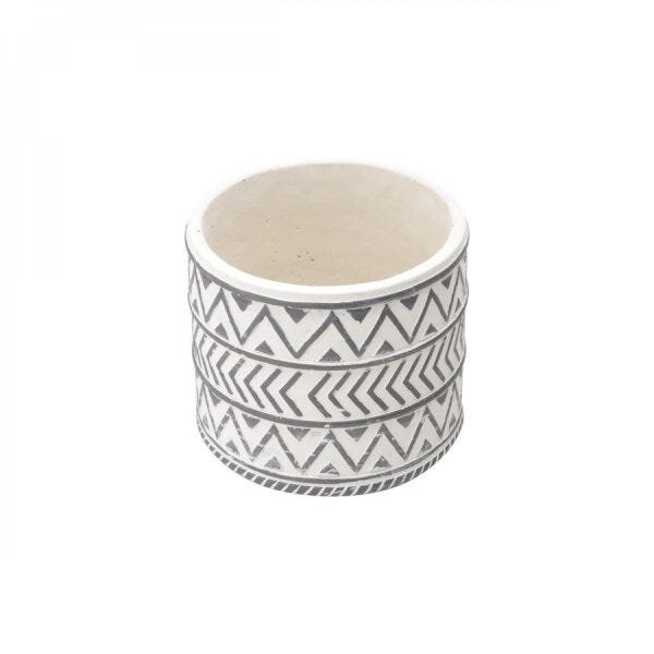 Vaso Decorativo de Cimento Embossed Arrows 14,5cmx15cm Urban - 3