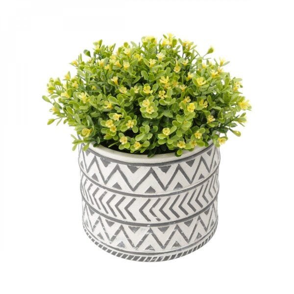 Vaso Decorativo de Cimento Embossed Arrows 14,5cmx15cm Urban - 2