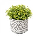 Ver imagem 2 de Vaso Decorativo de Cimento Embossed Arrows 14,5cmx15cm Urban