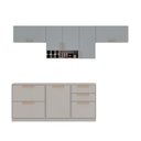 Ver imagem 2 de Cozinha Completa Itatiaia Essence 280cm com Nicho em Madeira Fendi-gris